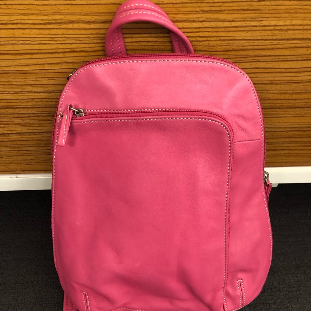 Small Pink Leather backpack